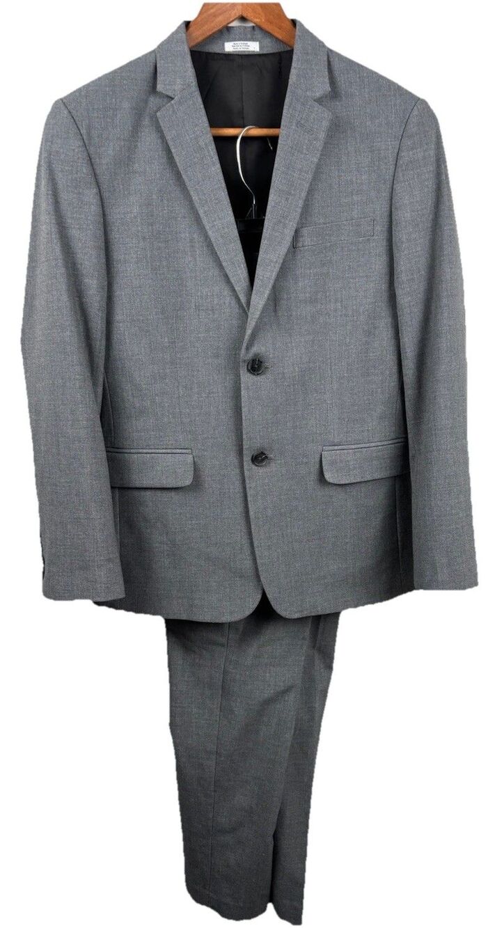 Calvin Klein BOY's Size 18R/14 Suit Gray Blazer & Pant Set Young Men